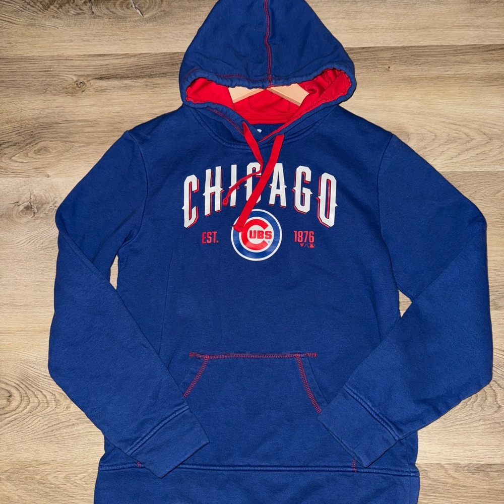 Fanatics Chicago Cubs Blue Hoodie with Red Accents